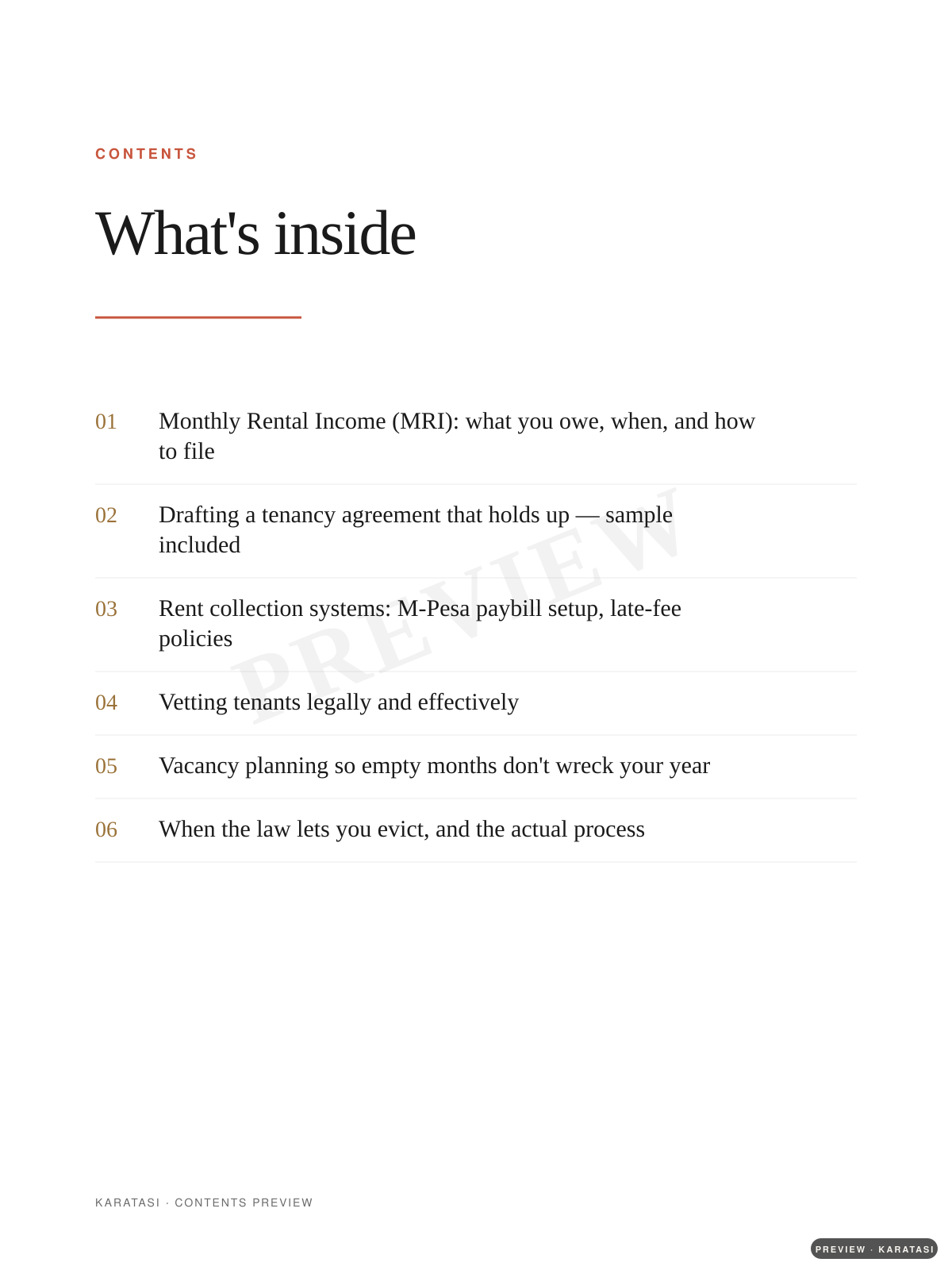 The Kenyan Landlord Handbook preview page 2
