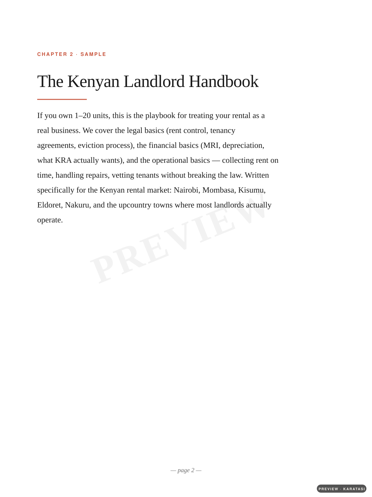 The Kenyan Landlord Handbook preview page 4