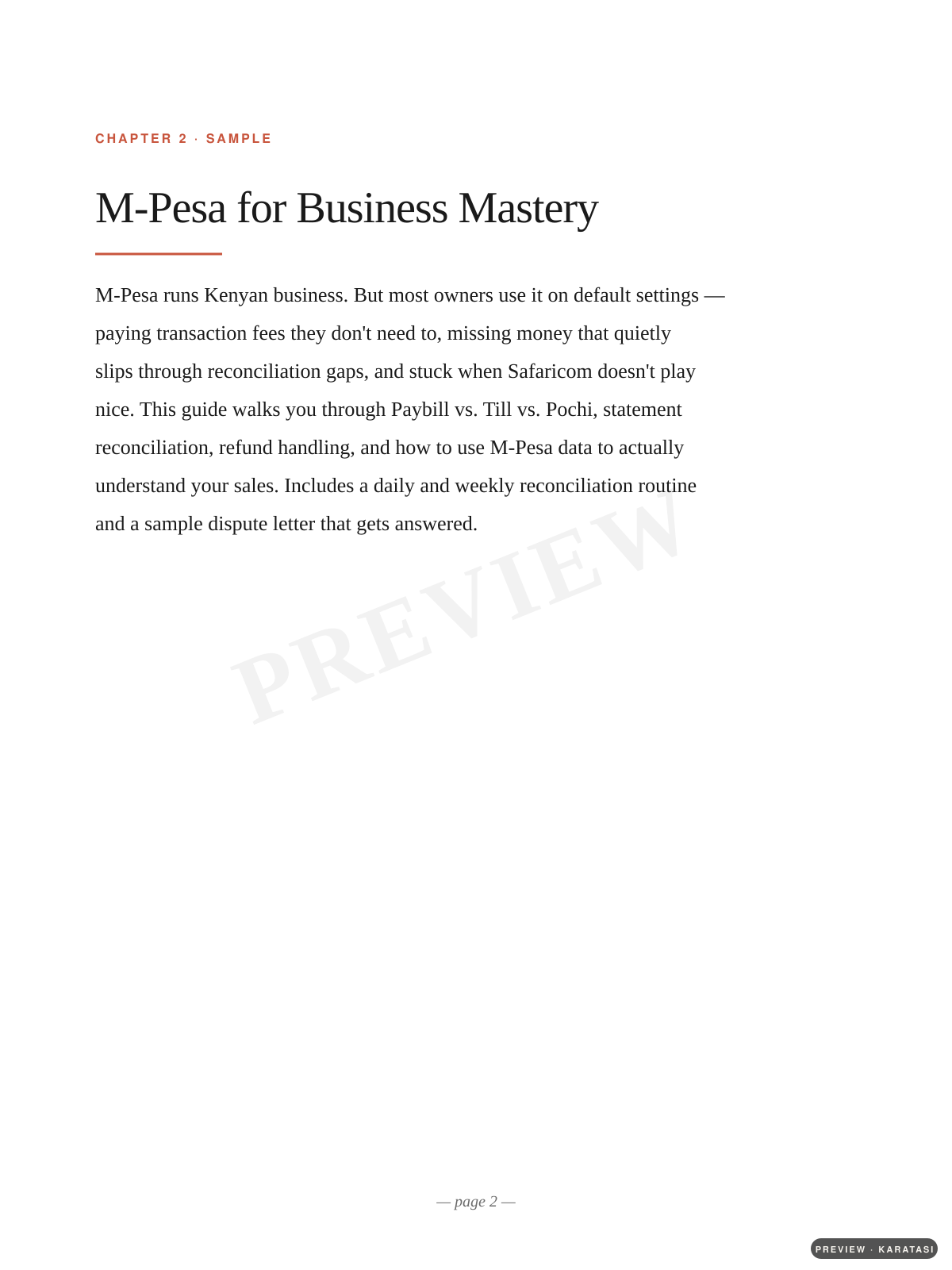 M-Pesa for Business Mastery preview page 4