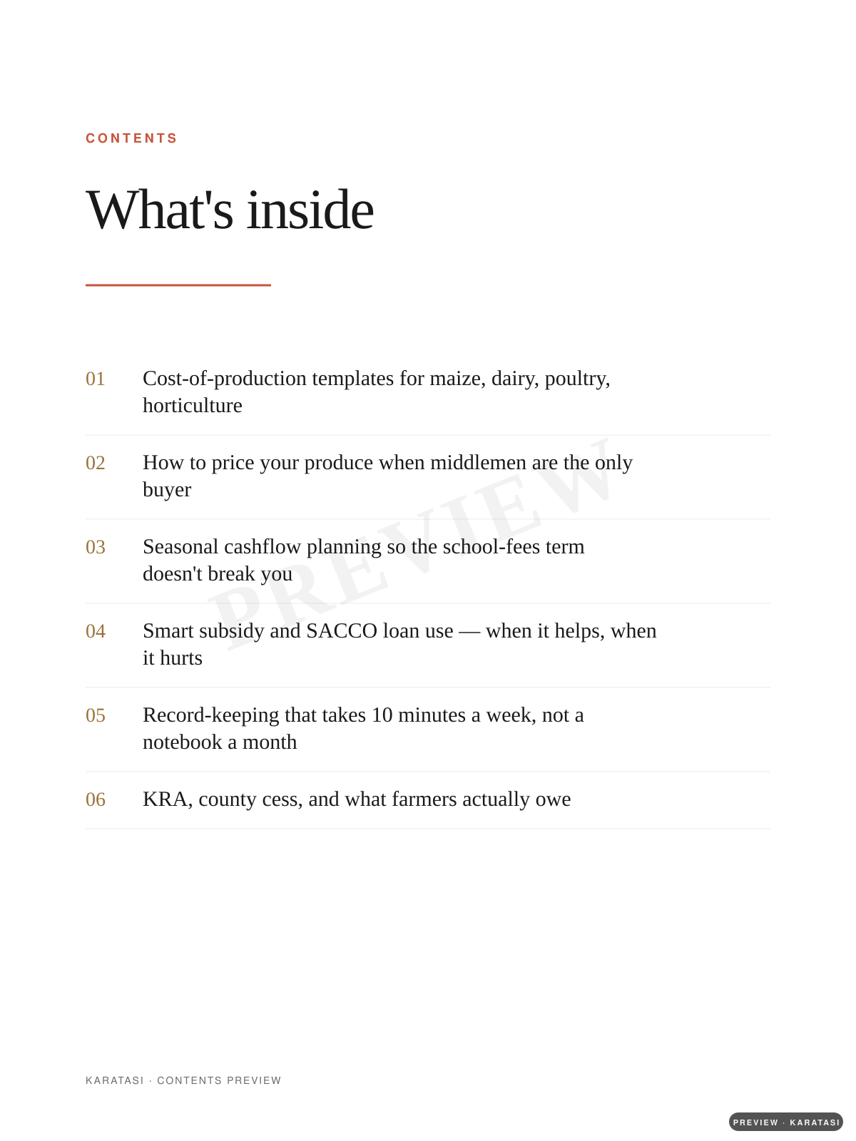 Profitable Agribusiness in Kenya preview page 2