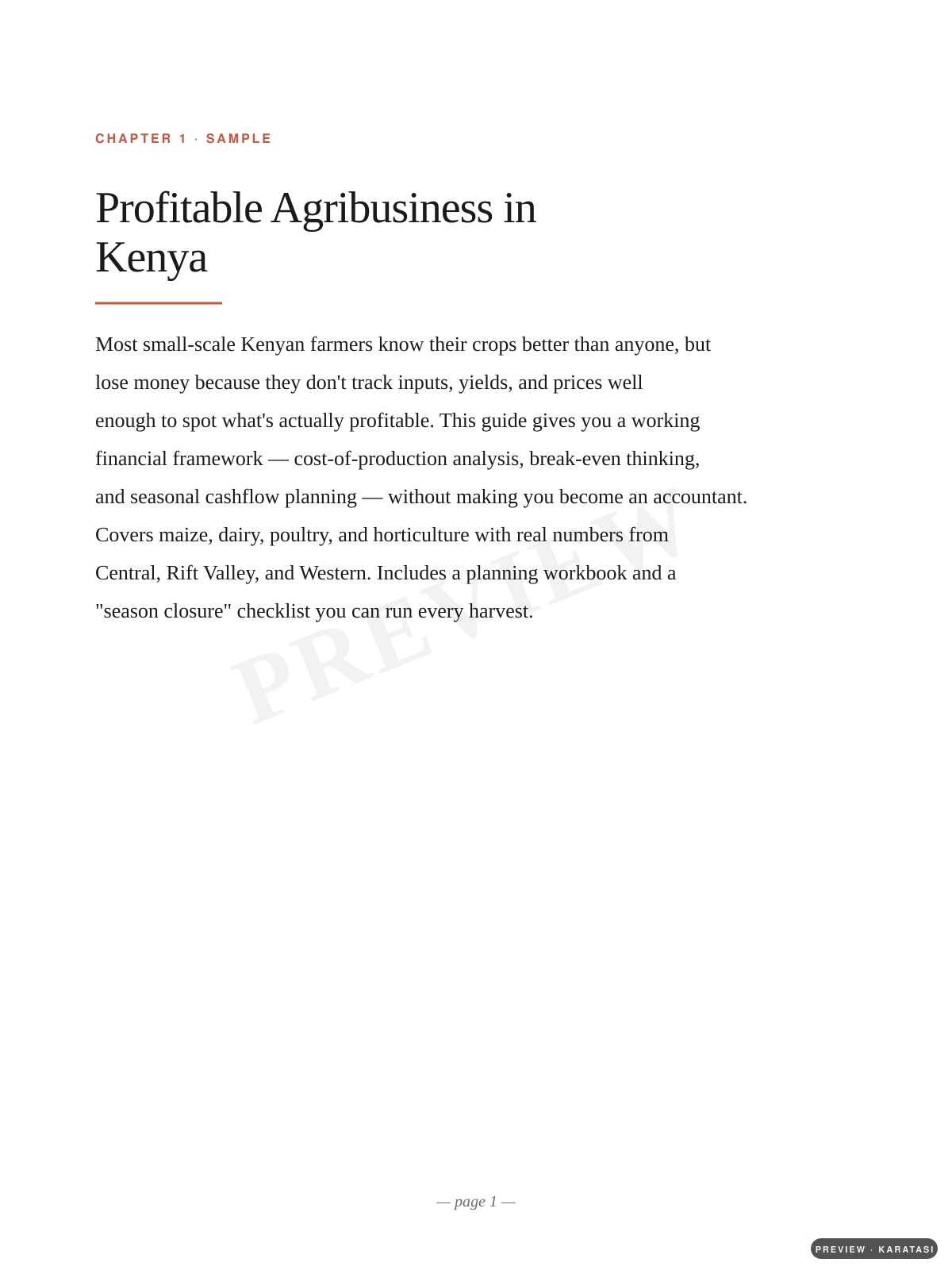 Profitable Agribusiness in Kenya preview page 3