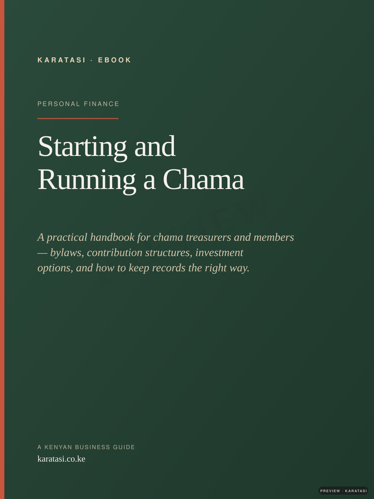 Starting and Running a Chama cover preview