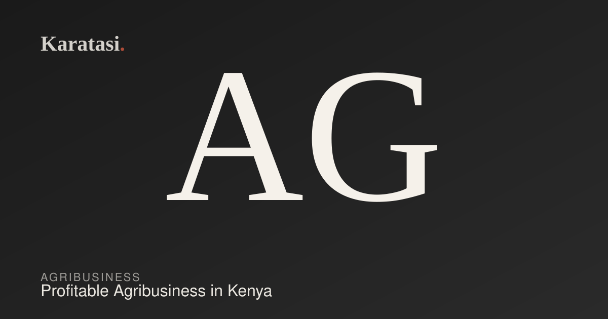 Profitable Agribusiness in Kenya cover preview