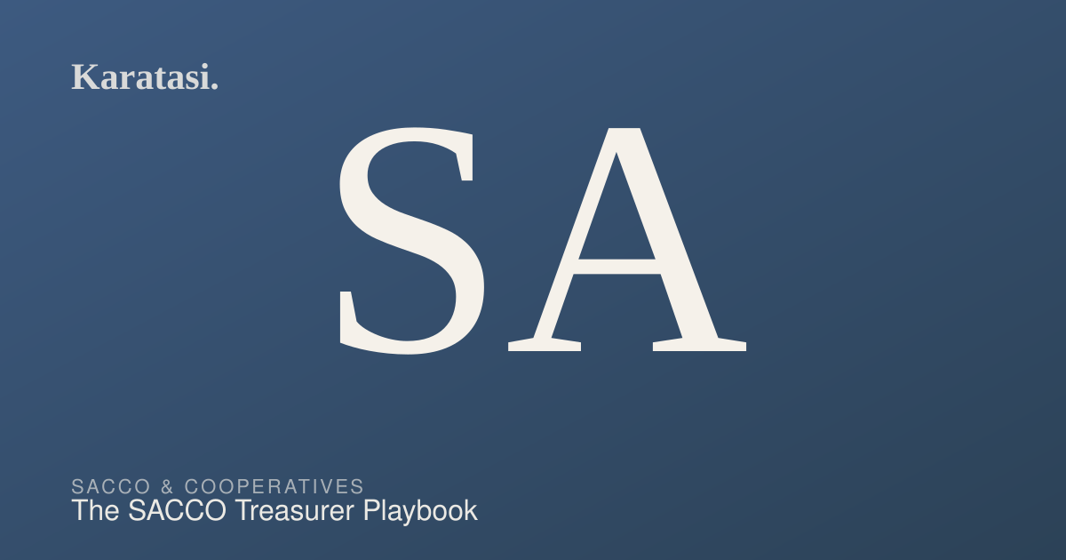 The SACCO Treasurer Playbook cover preview